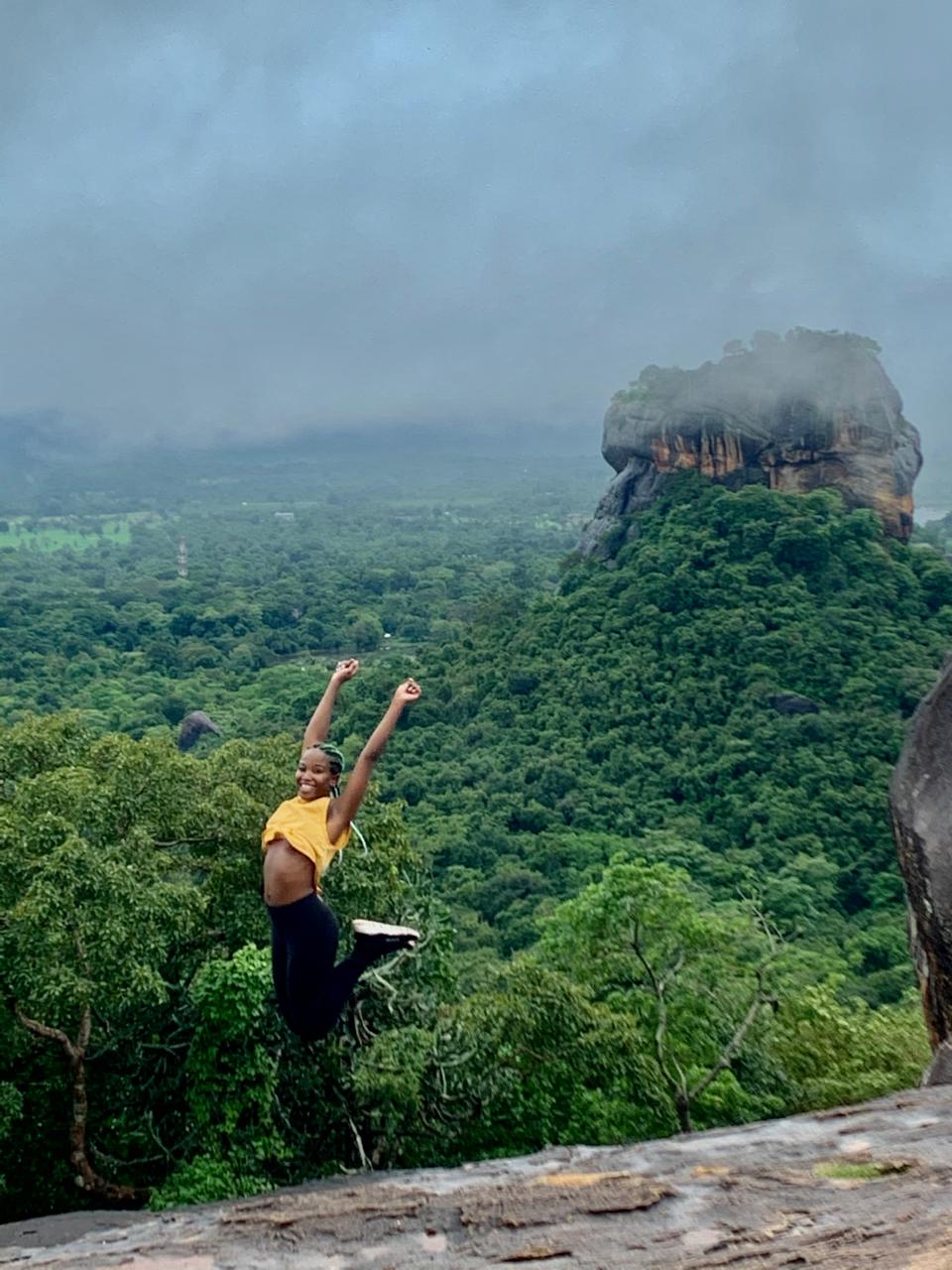 Placeholder: the view across to Sigiriya rock from Pidurangala
